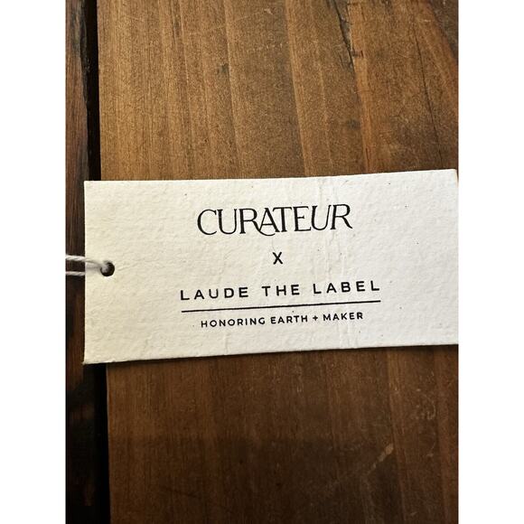 Laude The Label X Curateur Gabby Macrame Bag Handbag Off-White/Black Stripe NWT - Picture 2 of 10